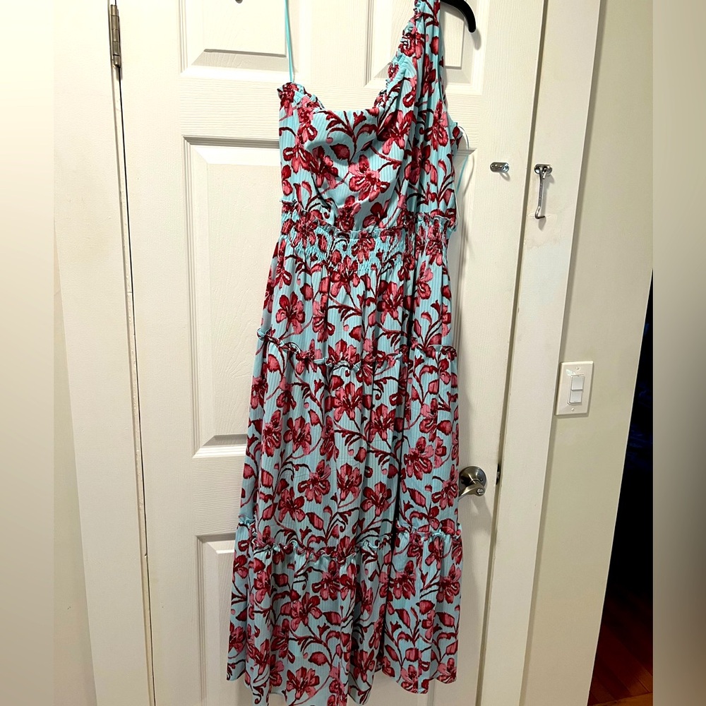 Floral One-Shoulder maxi dress NWT